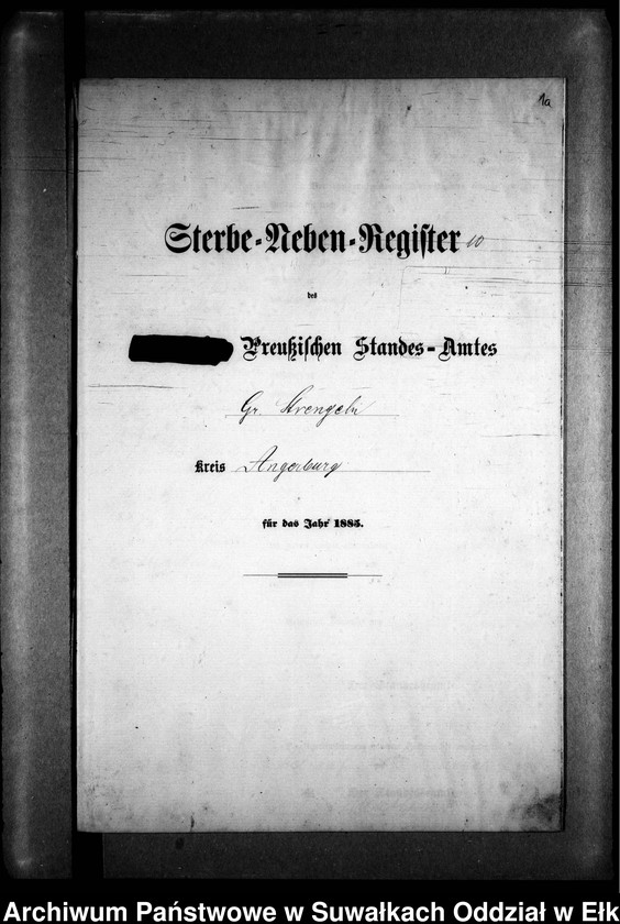 image.from.unit.number "Sterbe-Neben-Register des Preussischen Standes-Amtes Gr. Strengeln Kreis Angerburg"