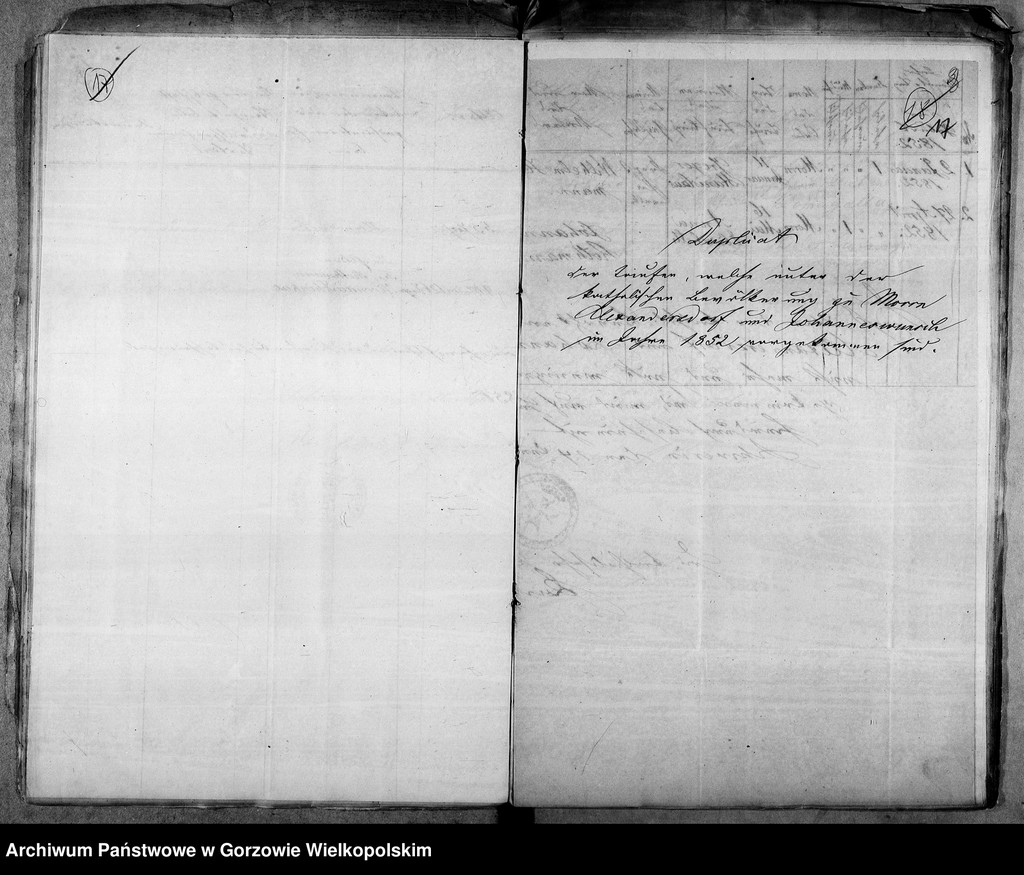 image.from.unit.number "Duplikate der Kirchenbücher über die katholischen Einwohner von: Morrn (Murzynowo), Alexandersdorf (Gościnowo), Johanneswunsch (Dobrojewo)"