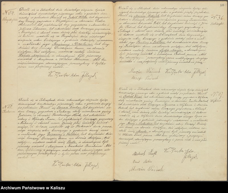 Obraz 12 z jednostki "Duplikat aktów stanu cywilnego urodzeń, zejść i ślubów. Akta zbiorowe małżeństw"