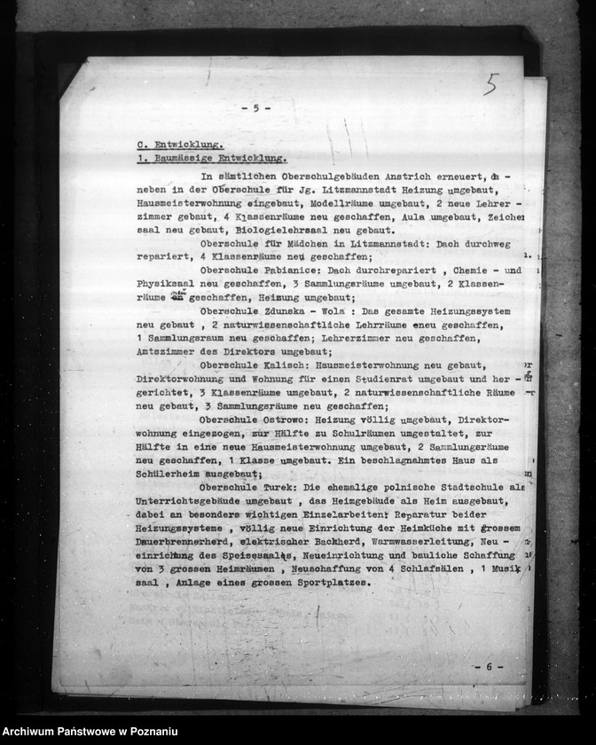 Obraz 9 z jednostki "Sprawozdanie o sytuacji szkół średnich w rejencji łódzkiej"