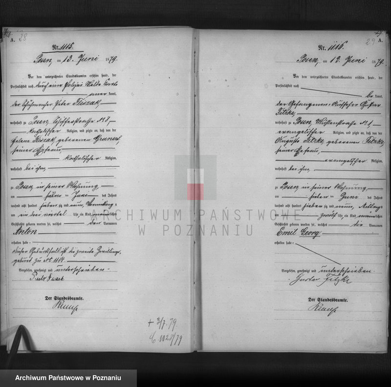 Obraz 16 z jednostki "Księga urodzeń t. III"