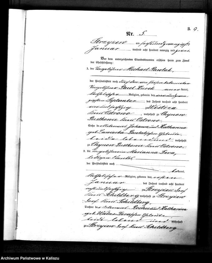 Obraz 12 z jednostki "[Księga małżeństw]"