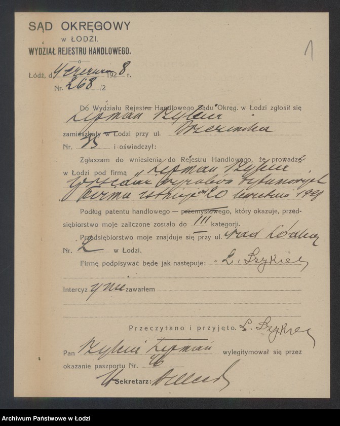 Obraz 3 z jednostki "Lipman Szykier – sprzedaż wyrobów tytoniowych"