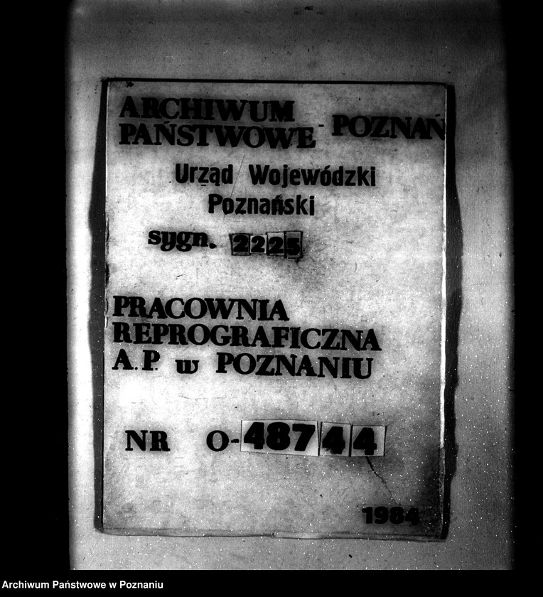 Obraz 1 z jednostki "Parcelacja instytucjonalna /wykaz obejmujący teren powiatu jarocińskiego"
