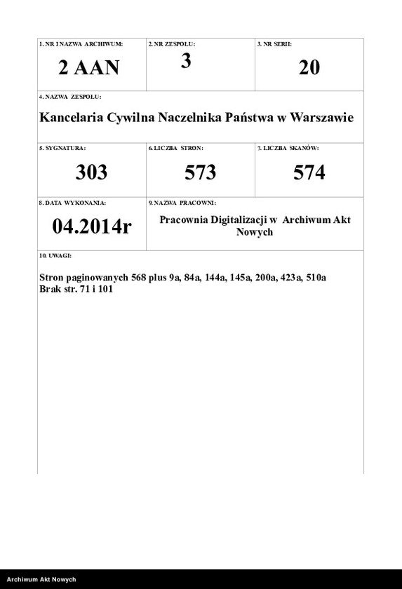 image.from.unit.number "(Listy, podania i memoriały różnych osób w sprawach nieistotnych lub nie nadających się do realizacji), tom II"