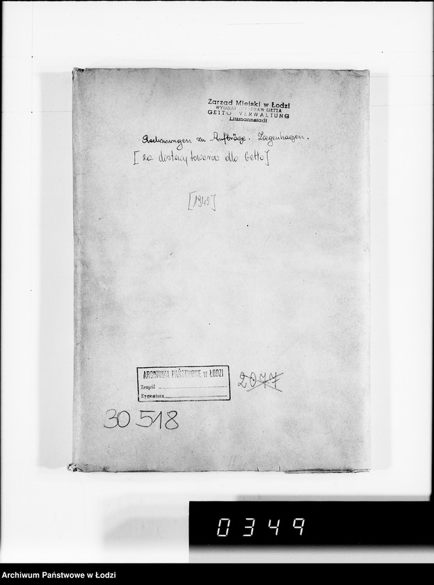 Obraz 4 z jednostki "Rechnungen zu Aufträge. Ziegenhagen [za dostawy towarów dla Getta]"