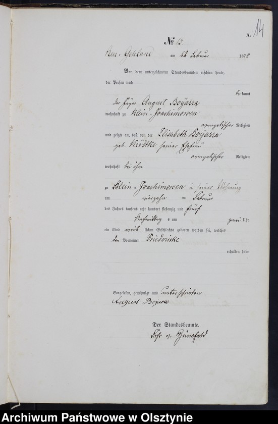 image.from.unit.number "Haupt-Geburts-Register Nr 1 - 98"