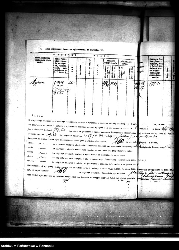 Obraz 6 z jednostki "Majątek Myjomice powiatu kępińskiego wyłączenie z art. 4,5 ustawy o przeprowadzeniu reformy rolnej"