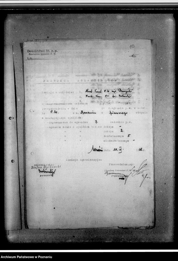 image.from.unit.number "Protokoły egzaminacyjne. Wytyczne wyszkolenia"