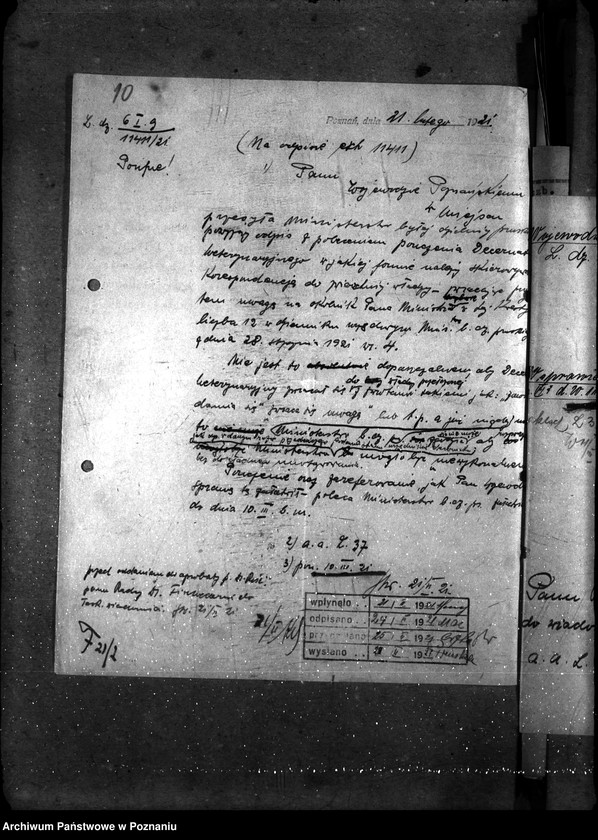 Obraz 14 z jednostki "Sprawy osobowe Poznański Urząd Wojewódzki [personalne - sprawozdania miesięczne]"