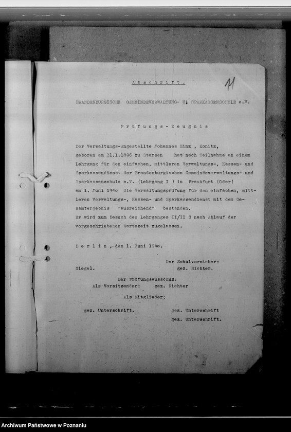 Obraz 15 z jednostki "Hinz, Johannes - komisarz obwodowy"