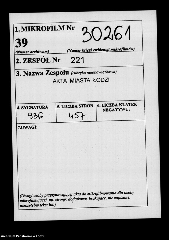 Obraz 2 z jednostki "Akta tyczące się awizacji"