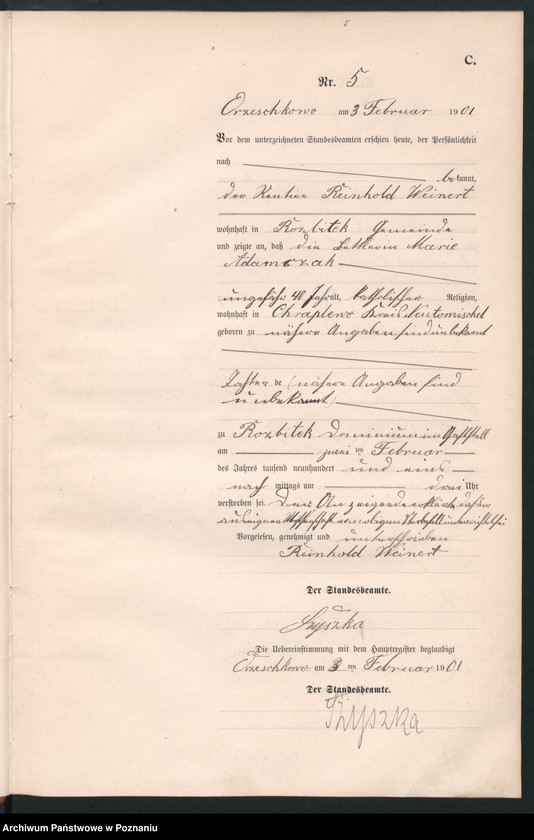 Obraz 8 z jednostki "Sterbe-Neben-Register"