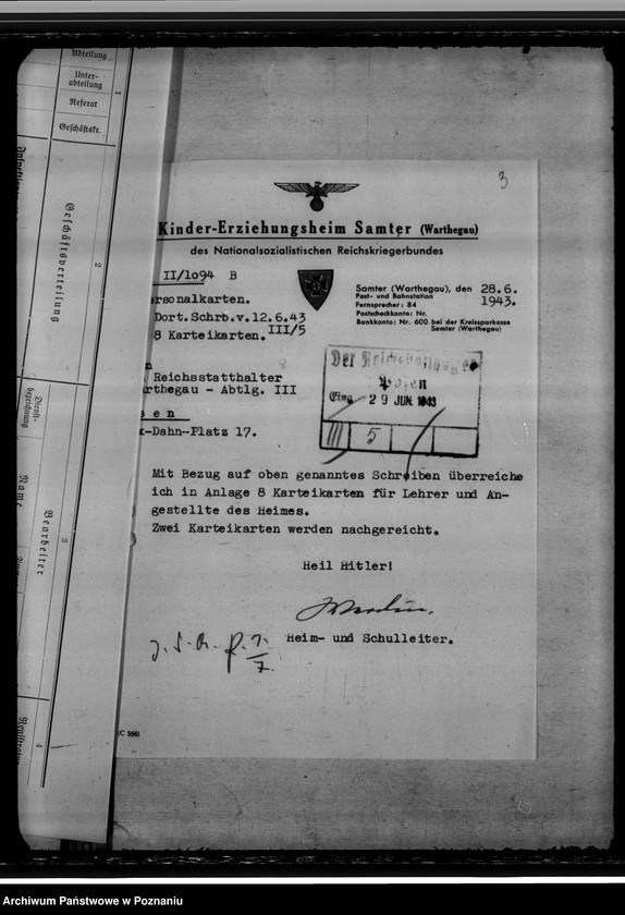 Obraz 7 z jednostki "Kindererziehungsheim Samter (Szamotuły). Oberschule in Samter"