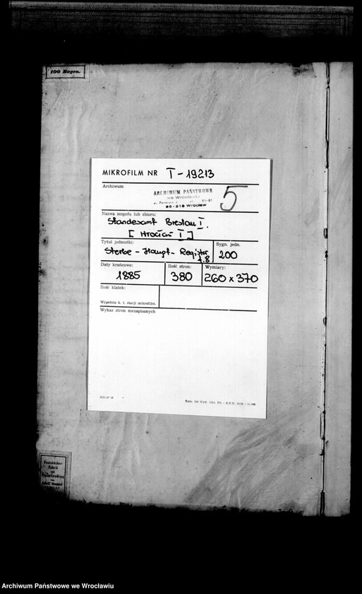 image.from.unit.number "Sterbe-Haupt-Register Breslau I 1885 Band 8"