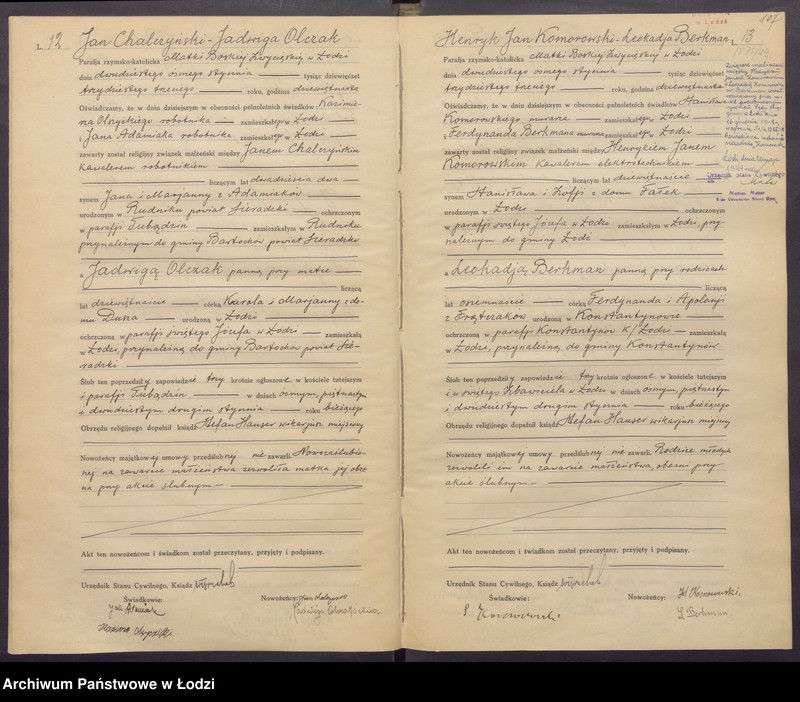 Obraz 9 z jednostki "Akta małżeństw"
