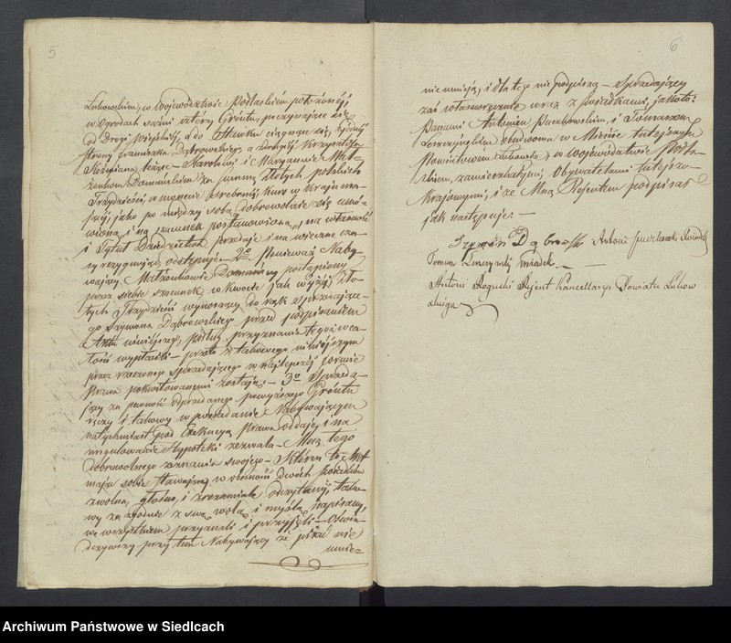 Obraz 7 z jednostki "Akta dobrej woli przez Antoniego Roguskiego Rejenta Powiatu Łukowskiego przyjęte w roku 1837 [akta notarialne od nr 1 do nr 211]"
