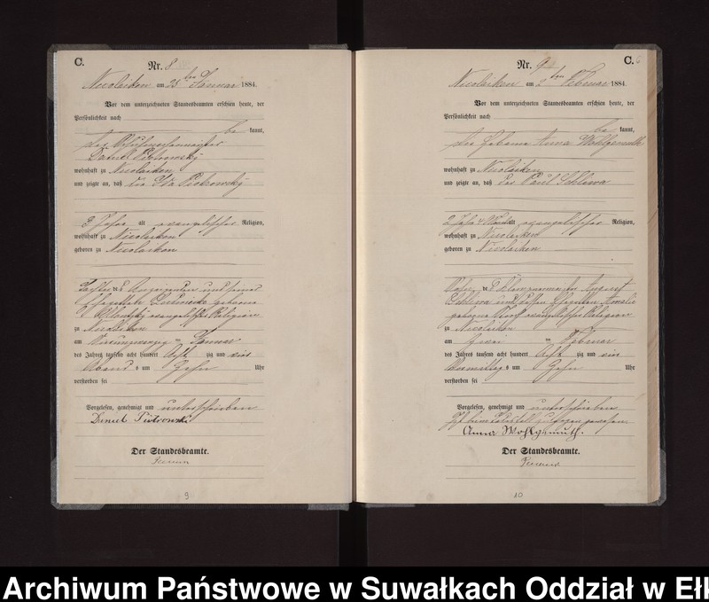 image.from.unit.number "Sterbe-Haupt-Register des Königlichen Preussischen Standes-Amtes Stadt Nicolaiken Kreis Sensburg"