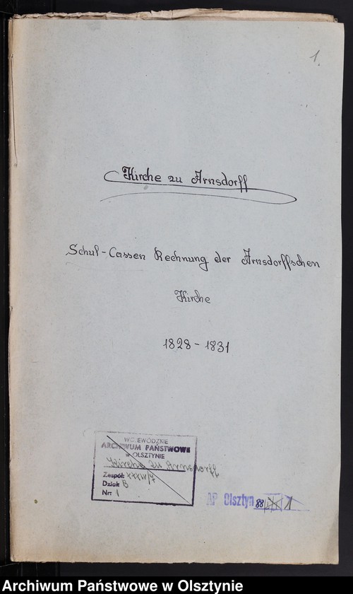 image.from.unit.number "Schul-Casen Rechnung der Arnsdorffschen Kirche"