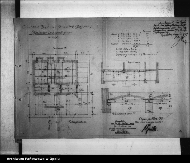 Obraz 17 z jednostki "Öffentlicher Luftschutzraum - Breslauerstrasse 44 ( [Karl] Zajonz)."