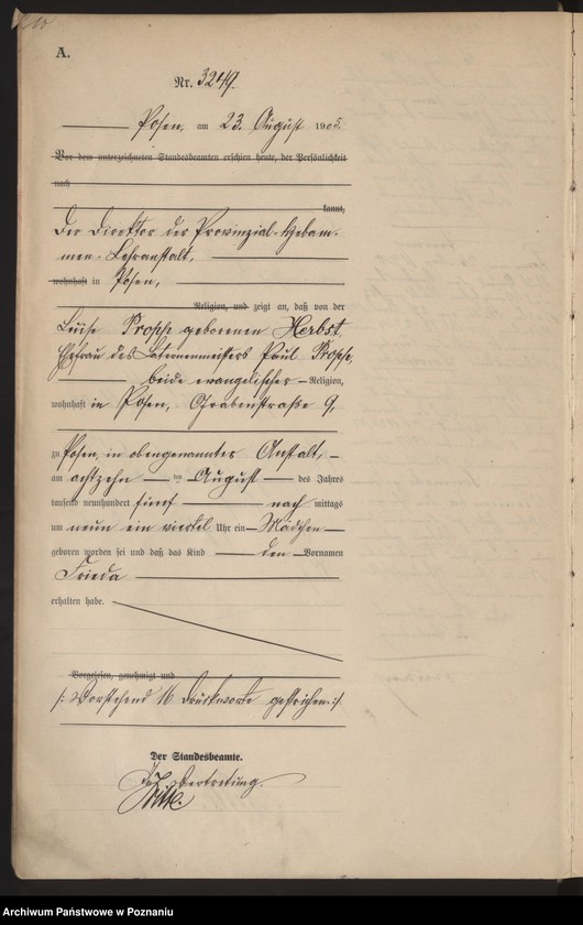 Obraz 12 z jednostki "Księga miejscowa urodzeń tom VII"