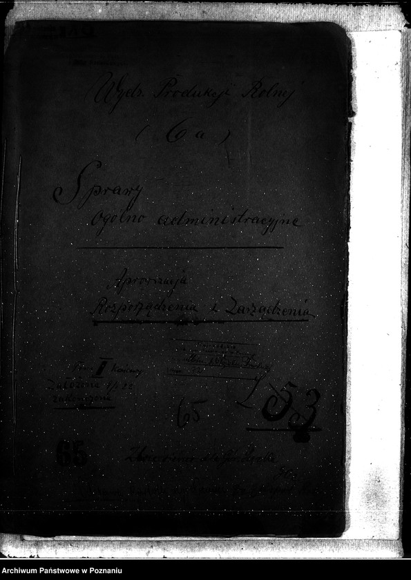 Obraz 4 z jednostki "Sprawy szczegółowo-administracyjne Aprowizacja - rozporządzenia i zarządzenia"