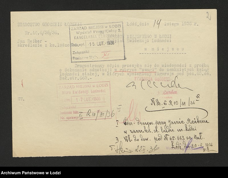 Obraz 4 z jednostki "Dowody metrykalne stałych mieszkańców osady Bałuty nr domu 65-66"