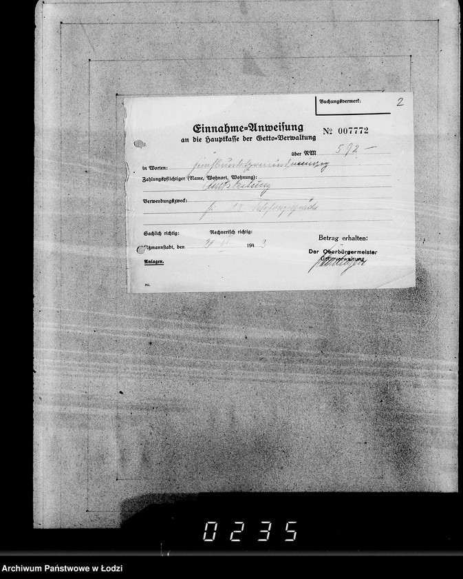 Obraz 6 z jednostki "22. Kassenbelege nr 5732- 5998"