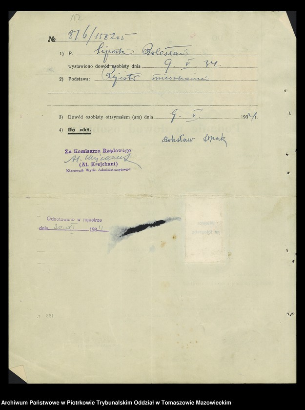 Obraz 15 z jednostki "Dowody osobiste"