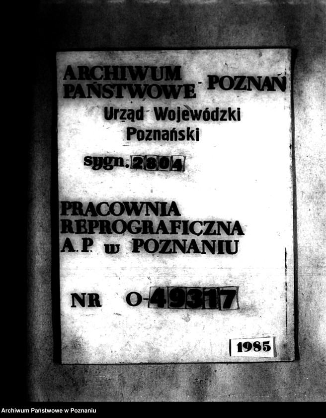 Obraz 1 z jednostki "/Księga kontroli prac parcelacji prywatnej/ powiatu średzkiego/"