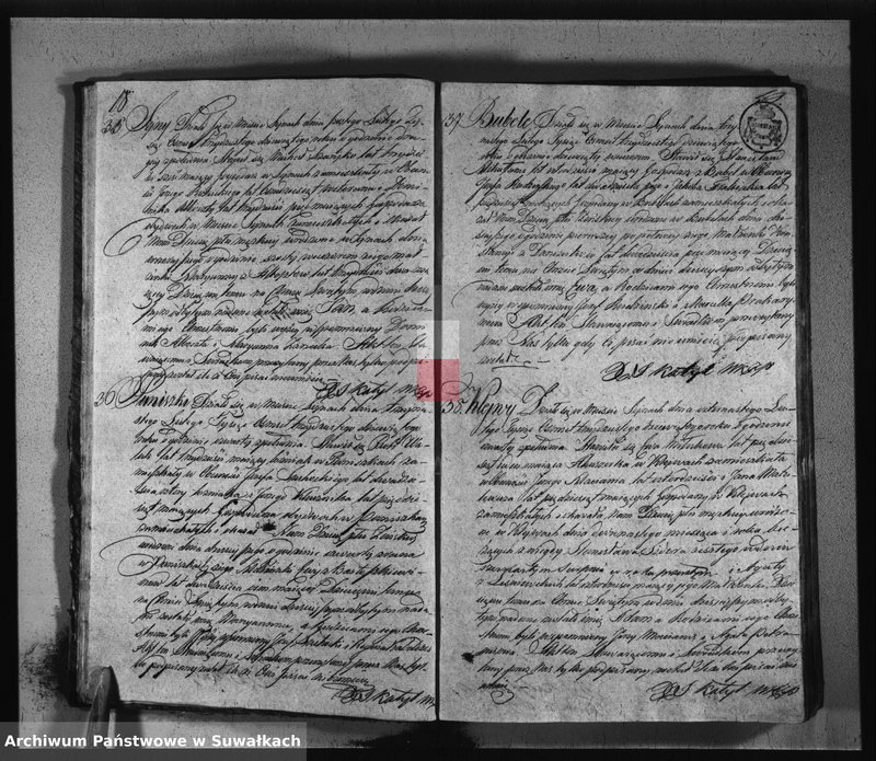 image.from.unit.number "Księga duplikat urodzeń, małżeństw i zejść parafii seyneńskiey 1839"