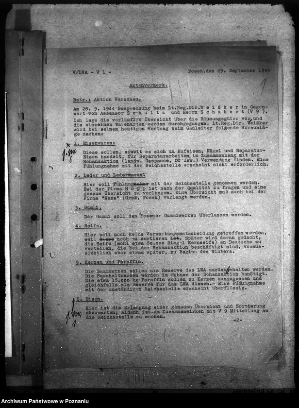 Obraz 5 z jednostki "Łupy wojenne zdobyte podczas powstania warszawskiego - Aktion Warschau. Hauptakten II."