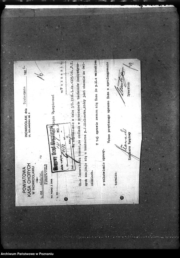 Obraz 20 z jednostki "Sprawy lekarzy - dentystów [regulamin, wykazy zatrudnionych dentystów i techniki dentystów]. [Okręgowy Urząd Ubezpieczeń]"