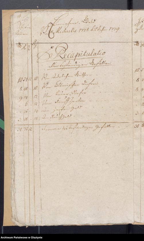 image.from.unit.number "Kobultische Kirchen Jahres Rechnung über Einnahme und Ausgabe Geld"
