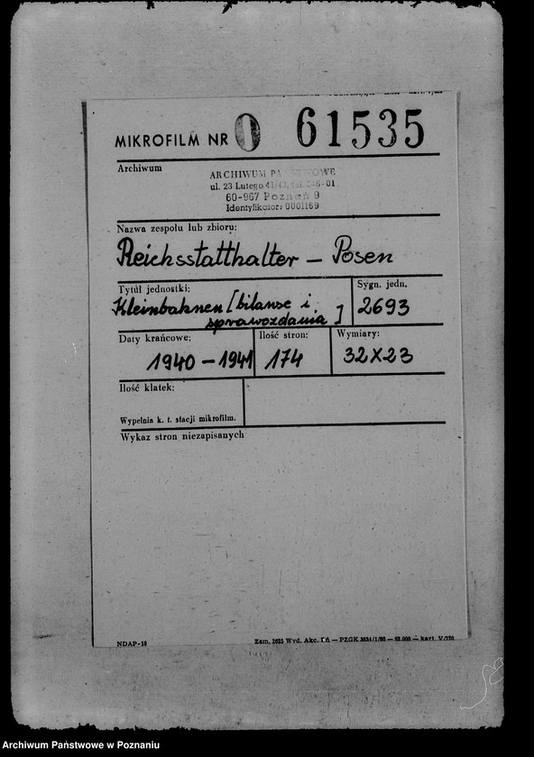 Obraz 2 z jednostki "Kleinbahnen - bilanse i sprawozdania"