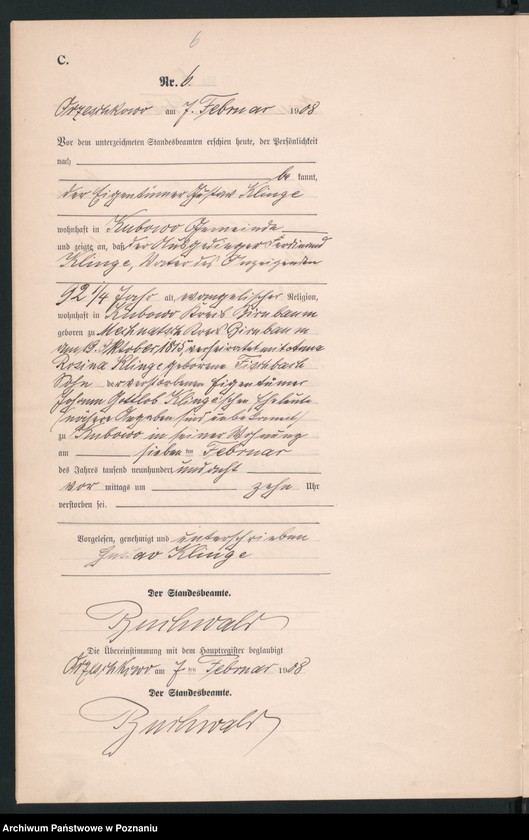 Obraz 9 z jednostki "Sterbe-Neben-Register"