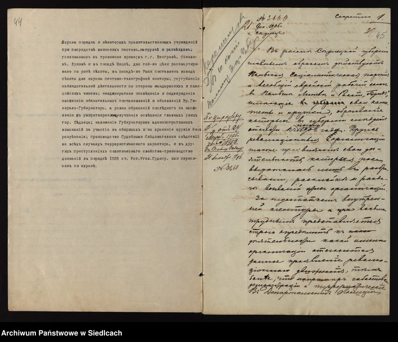 Obraz 11 z kolekcji "Gubernia siedlecka w okresie rewolucji 1905-1907111"