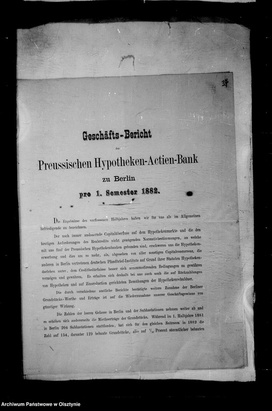 image.from.unit.number "/Akten betr. Geldgeschäfte der Lehndorff mit der Preuss. Hypotheken- Aktien- Bank, Berlin/"