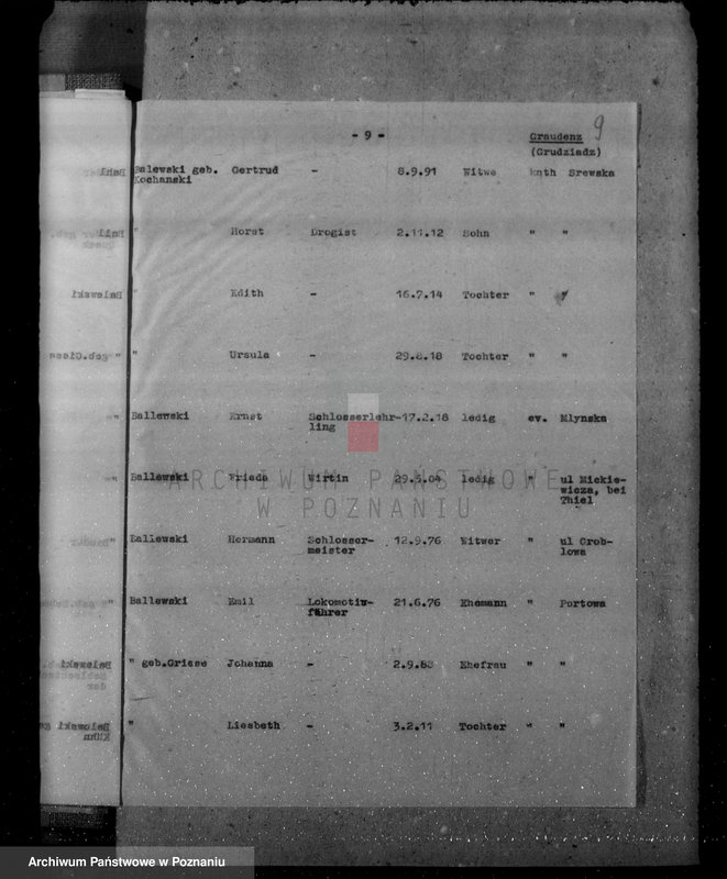 Obraz 13 z jednostki "Das Deutschtum in Polen - spisy Niemców w powiecie grudziądzkim"