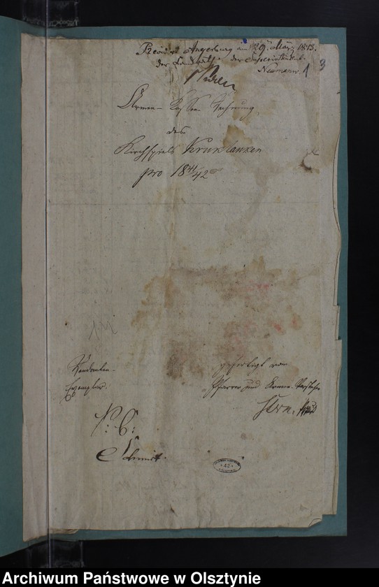 image.from.unit.number "Armen Kassen Rechnung des Kirchspiels Kruklanken"