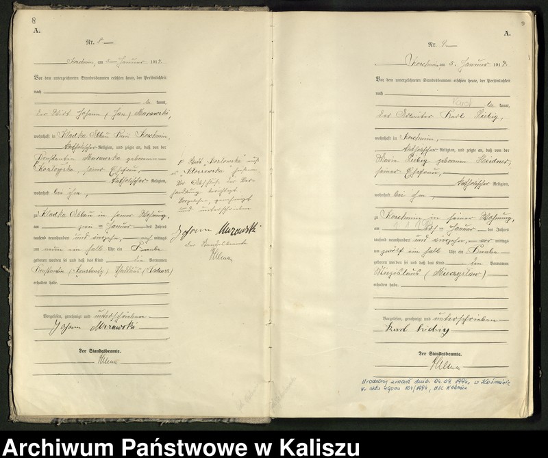 Obraz 8 z jednostki "[Księga urodzeń]"