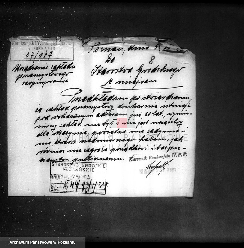 Obraz 12 z jednostki "Zatwierdzenie Drukarni Lotniczej przy Al.. Marcinkowskiego 25"