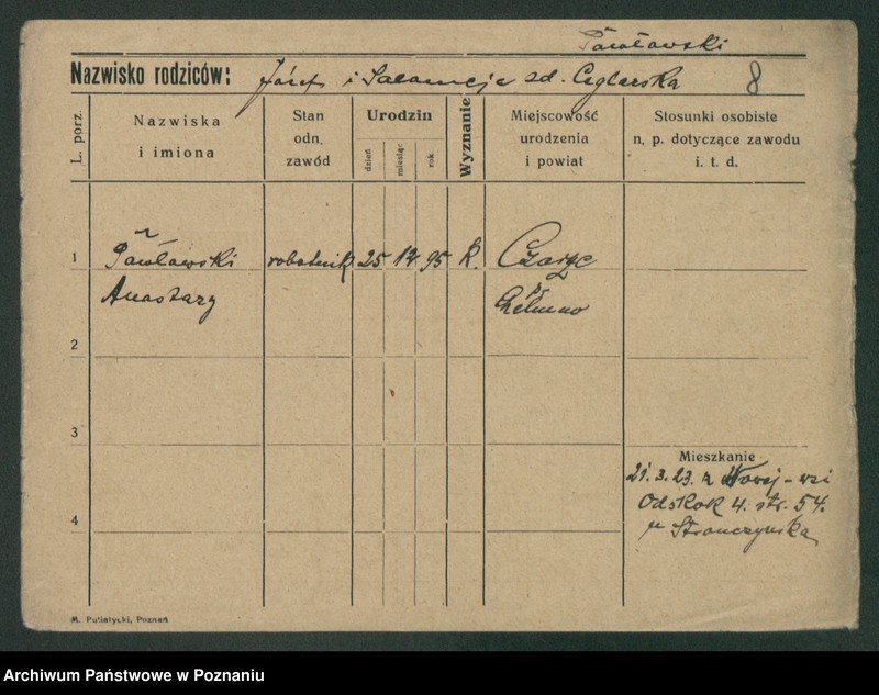 Obraz 10 z jednostki "Pawłowski (samotni mężczyźni i kobiety) - Pąskowski"