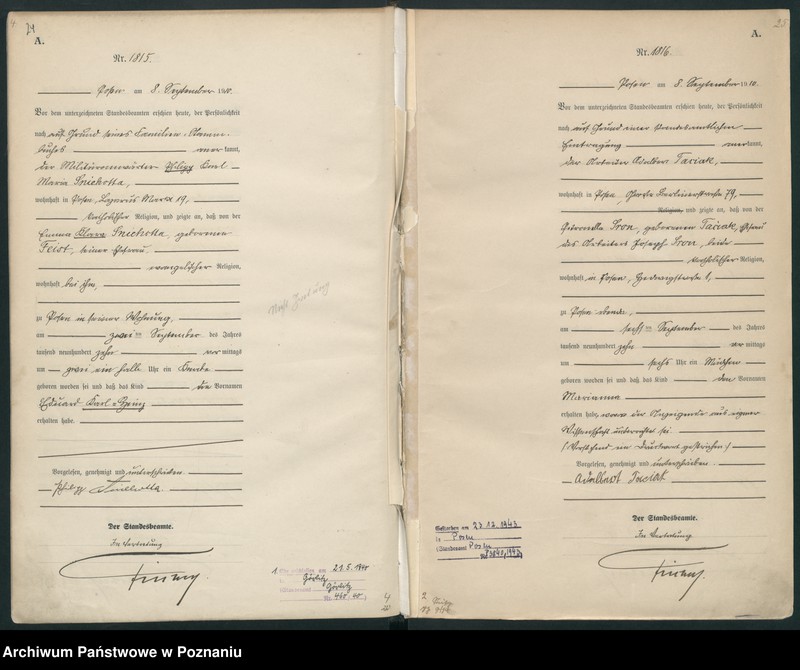 Obraz 15 z jednostki "Księga miejscowa urodzeń tom IV [Rejestr główny urodzeń]"