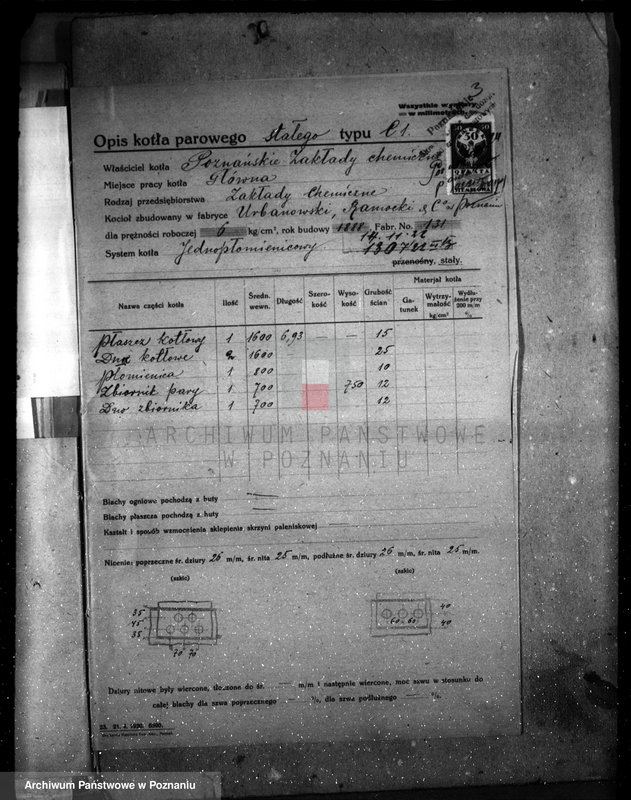 image.from.unit.number "Poznańskie zakłady chemiczne Poznań-Główna nr woj. 67 nr kotła 131"