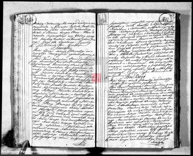 image.from.unit.number "Księga aktów śłubnych gminy suwalskiey, powiatu dąbrowskiego w departamencie łomżyńskim od dnia 1-go miesiąca Maja 1814 po 1-go miesiąca Maja 1815 r-u"