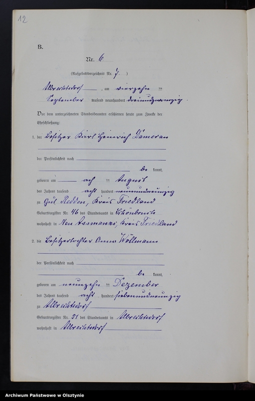 image.from.unit.number "Heiraths-Neben-Register Nr 1 - 11 [ Księga małżeństw - wtóropis ]"