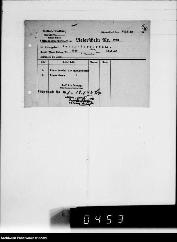 Obraz 13 z jednostki "Nicht erledigte Lieferscheine"