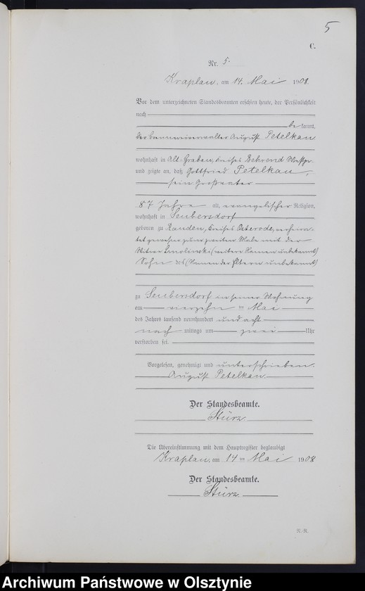 image.from.unit.number "Sterbe-Neben-Register Nr-1-21"