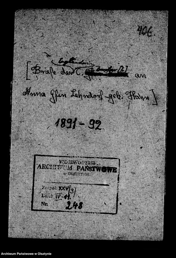 image.from.unit.number "/Eine englische Pensionärin des Lehndorffschen Siechenhauses in Angerburg, C. Border. an Anna Gfin Lehndorff geb. Hahn/"